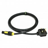 Силовой кабель BS 1363 Тип G (вилка)/powerCON TRUE1 (розетка), 1.5 м